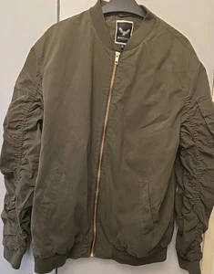 Mens Green Brave Soul Bomber Jacket Size XL 40 Inch Chest Excellent Condition - Picture 1 of 3