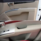 Beige Leather Door Cardboard Armrest Door Trim Cover For Hyundai Santafe06-12
