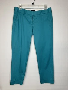 J Crew Teal Blue City Fit Dress Stretch Ankle Pants Size 4 - Picture 1 of 5