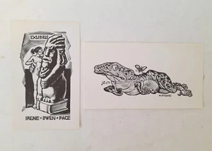 ♥ LOTTO 2 EX LIBRIS LORENZO ALESSANDRI SURFANTA ANNI 1958 1959 p3 - Imagen 1 de 2