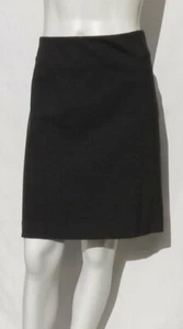 J JILL Charcoal Gray Stretch Ponte Knit Pull On Straight Pencil Skirt US L MINT - Picture 1 of 5