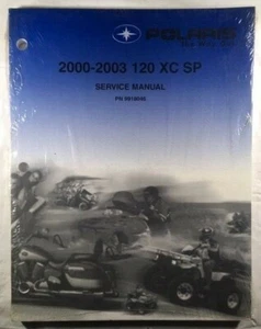 NEW POLARIS 2000-2003 120 XC SP GENUINE PAPER SERVICE MANUAL & OEM CD #9918046  - Picture 1 of 4
