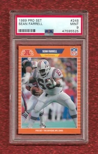 1989 PRO SET #248 SEAN FARRELL PSA 9 MINT POP 1 NEW ENGLAND PATRIOTS PENN STATE - Picture 1 of 1