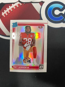 2021 Donruss Optic Trey Sermon Rated Rookie #224 Silver Holo Variation SP 49ers - Picture 1 of 2