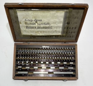 81 Piece MITUTOYO Gage Block Set 516-904 BE1-81-B Grade: B S/N 264548 - Picture 1 of 9