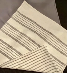 One New REVERSEABLE Euro Sham Grey/Black & White Stripe 100% Cotton - Picture 1 of 12