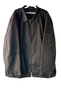 Vintage 90s Red Cap Mechanics Canvas Insulated Work Wear Jacket USA Mens 2XL - Picture 1 of 6