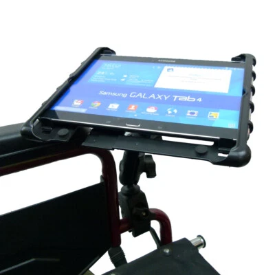 BuyBits Wheelchair Mount Tablet Holder for Samsung Galaxy Tab 4 Tab 3 & Tab 2 - Image 1 of 4