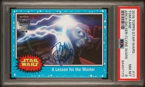Topps Star Wars Archives Auto Tom Kane as Yoda on Card Numbered 6/8 PSA - Picture 1 of 2
