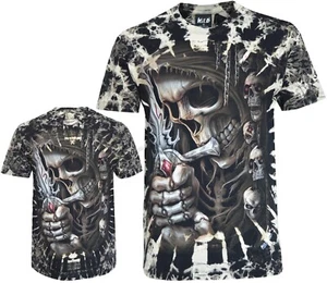Camiseta Tie Dye Parca Espíritus de la Espada Fantasía Brilla en la Oscuridad por Wild - Imagen 1 de 5