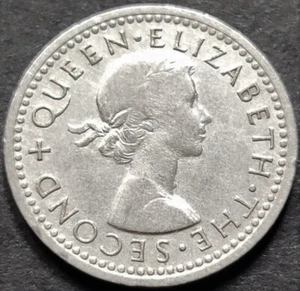 Rhodesia & Nyasaland, 3 Pence, 1957, Elezabeth II, KM# 3, Cu-Ni (B-471) - Picture 1 of 2