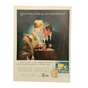1960 Revlon Touch And Glow Vintage Print Ad Hes Convinced Its You - Picture 1 of 2
