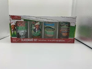 Juego de 4 gafas de cristalería de vacaciones de Navidad de National Lampoon's 16 oz - Imagen 1 de 4