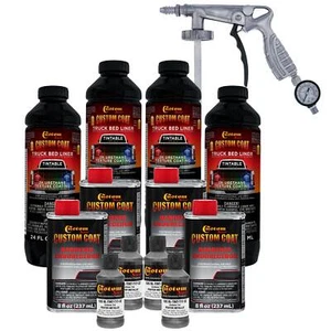 Pewter Metallic 1 Gal Urethane Spray-On Truck Bed Liner Kit with Spray Gun - Picture 1 of 5