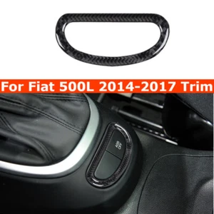 Central Console ASR Button Frame Carbon Fiber Trim Sticker For Fiat 500L 2014-17 - Foto 1 di 12