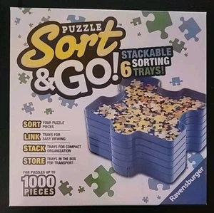 Ravensburger Puzzle Sort and Go 6 Stackable Sorting Trays Up To 1000 Pieces - Picture 1 of 8