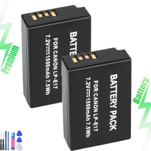 2x Pour Canon LP-E17 1500mah Batterie EOS 77D M3 M5 800D 750D 760D T6i T6s - Photo 1 sur 11