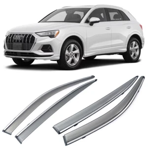Car Window Visor Vent Deflector Sun/Rain/Fog Guards for Audi Q3 2019-2023 - Picture 1 of 8