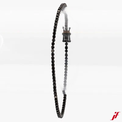 Armschmuck Armband 750/18K Gold Schwarz Ruthiniert Diamanten 18 cm Neu - Bild 1 von 2