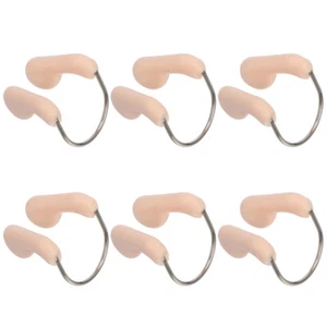6 PCS Silicone Swimming Nose Clip Nose Plugs Swimming Ear Nose Protector - Picture 1 of 12