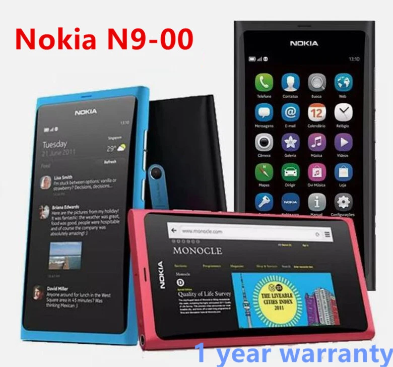 Original Nokia Lumia N9-00 Touchscreen 16GB Wifi 3G Unlocked GPS Smartphone - Image 1 of 4