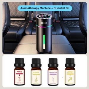 Essential Oil Aroma Diffuser Aromatherapy LED Ultrasonic Humidifier Car Purifier - Picture 1 of 38