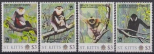F-EX58582 ST KITTS MNH 2017 VIDA SILVESTRE MONO CRESTADO GIBÓN VÁSTAGO. - Imagen 1 de 2
