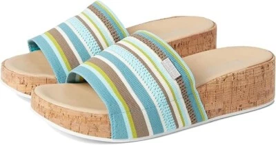 Kenneth Cole Reaction - Maila Womens Slide Sandal Aqua Multi US Size 10 M - Image 1 of 4