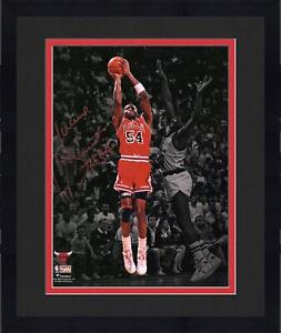 Framed Horace Grant Chicago Bulls Signed 11x14 Spotlight Photo