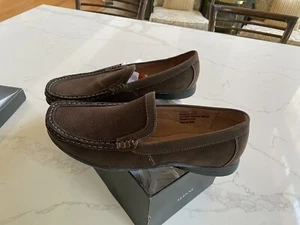 NIB $65 Macy's Alfani "Starr" Mens Driving Mocs/Loafers Brown Perf Detail US 10 - Picture 1 of 7