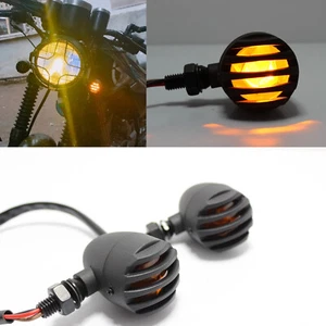 2x Indicadores de señales de giro de bala luces ámbar para Harley Softail Sporster Iron - Imagen 1 de 22