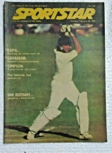 INDIA RARA REVISTA THE SPORTSTAR FEB 20, 1982 KAPIL, SIMPSON, IAN BOTHAM - Imagen 1 de 2