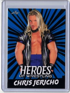 CHRIS JERICHO 2023 Leaf Heroes of Wrestling BLUE Parallel #2 WWE WWF NJPW Fozzy - Picture 1 of 2