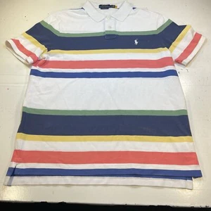 POLO RALPH LAUREN Calce Clásico CAMISA POLO DE PUNTO DE DISEÑO Para Hombre L Rayas Colorido - Imagen 1 de 5
