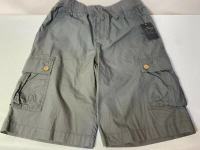  NOVO Shorts Lucky Brand Meninos Cordão Cintura Cinza Carga Bolso Tamanho G - Imagem 1 de 4