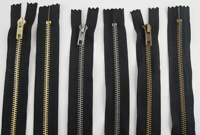 Metall - Reißverschluss 6mm - nicht teilbar 20 25 30 35 40 45 50 55 60 65-90  cm - Bild 1 von 4