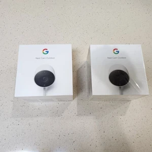 Two Google Nest Cam Outdoor 1st Gen NC2100ES A0033 New Factory Sealed (READ) - Picture 1 of 7
