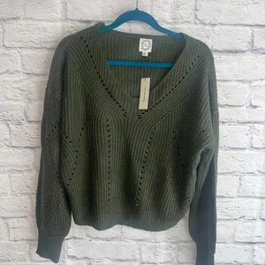 Blue Rain Women’s NWT Casual Cozy Everyday Knit Green Fall Sweater Medium - Picture 1 of 9