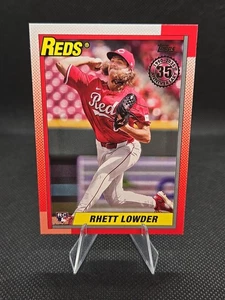 2025 Topps Series 1 - 1990 Topps Baseball Rhett Lowder #T90-91 (RC) Reds - Picture 1 of 2