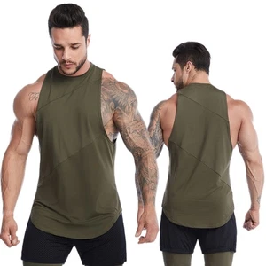 Mens Fitness Sleeveless Muscle Tee Solid Blank Tank T Shirt Hot Summer Gym Top - Picture 1 of 14
