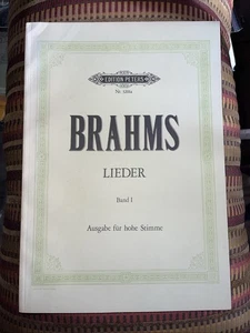 Brahms Lieder Band 1 Songs, Vol. 1 for High Voice Edition Peters 3201a NEW - Picture 1 of 13
