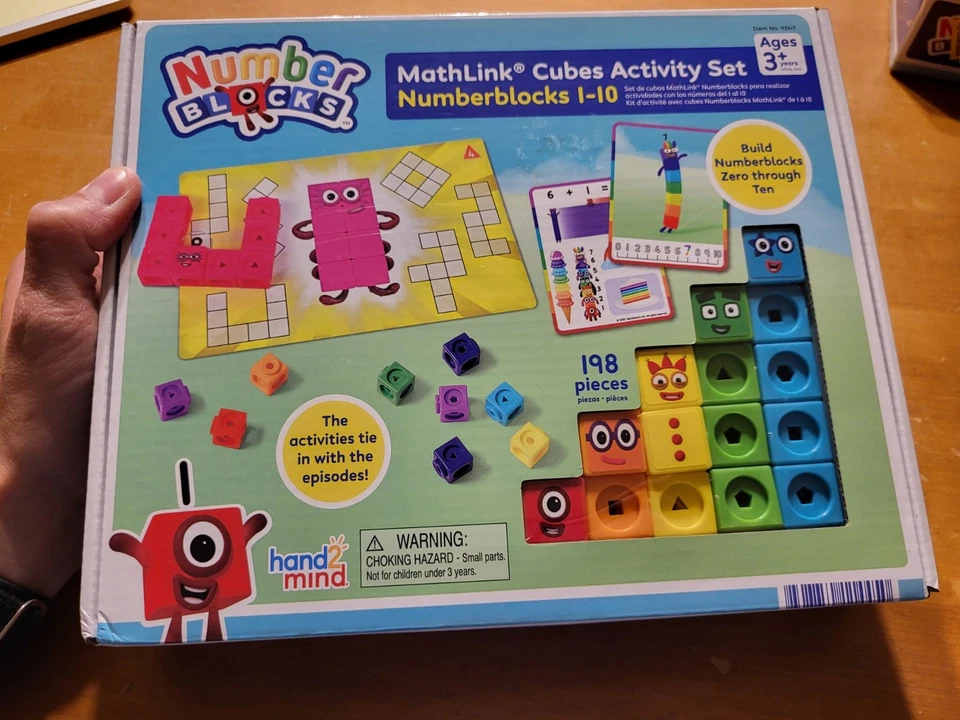hand2mind Numberblocks Mathlink Cubes 1-10 Activity Set 30 Numberblocks Linked