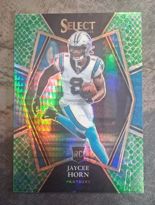 #75 /89 Jaycee Horn 2021 Panini Select Dragon Scale Prizm RC #185 SSP Panthers - Image 1 of 2