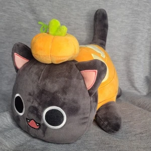 Aphmau Meemeow Halloween Pumpkin Cat 11” 2021 Cat Face Plush - Picture 1 of 9