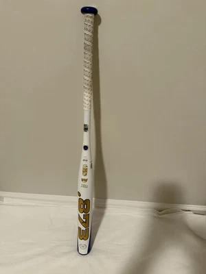 Bate de softbol lanzamiento lento Miken 873 1 pieza 26 oz 34 pulgadas blanco azul Kyle Pearson Foto 1 de 4