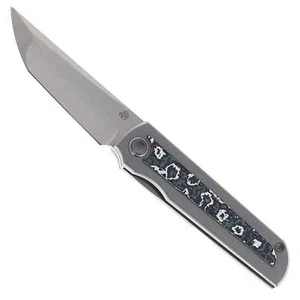 North Mountain Blades Folding Knife Ceramic Carbon Fiber Handle Tanto Plain Edge - Picture 1 of 6