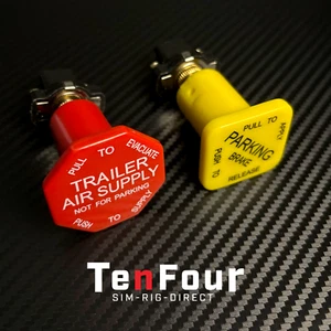TF-ABK22 Real Truck Parking Brake Trailer Air Supply Switch ETS2 ATS Sim Racing - Foto 1 di 6