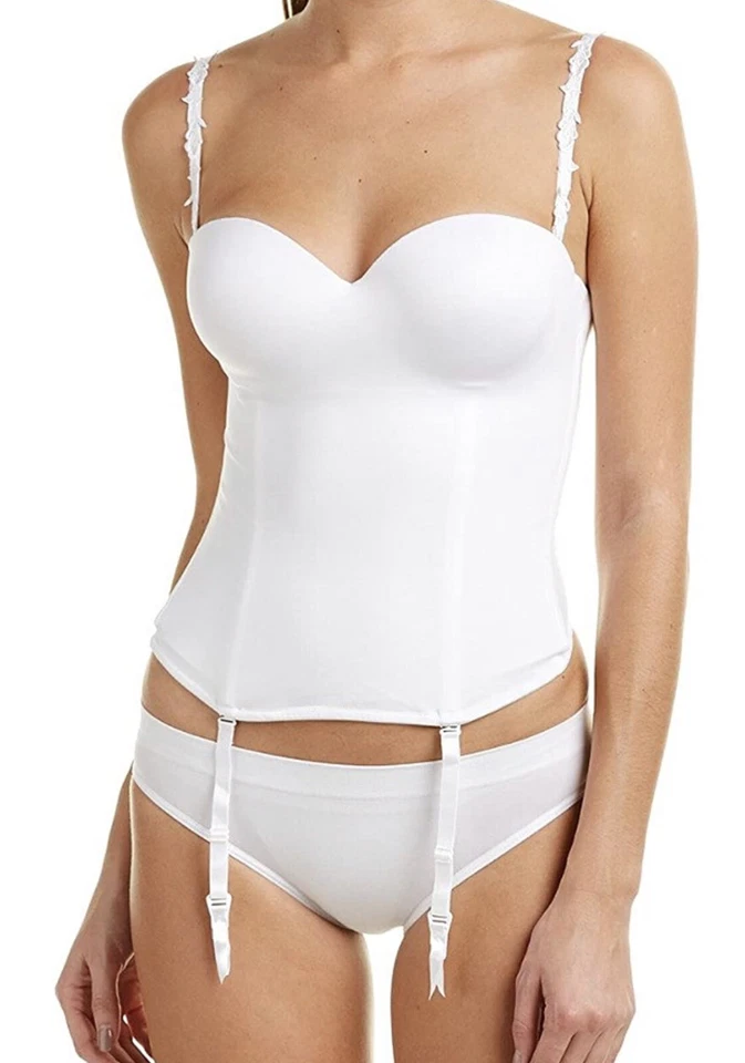Ligas bustier Le Mystere blancas de seducción nupcial para mujer talla 34B” Foto 1 de 4