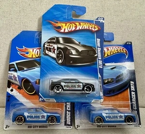 🔥Hot Wheels Dodge Charger SRT8~HW City Works~Hot Wheels Police~Set of 3 - Picture 1 of 5
