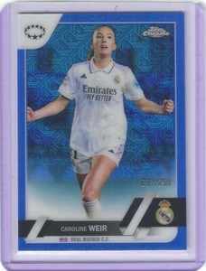 2022-23 TOPPS CHROME UEFA WOMENS CAROLINE WEIR #50 BLUE #31/250 REAL MADRID CF